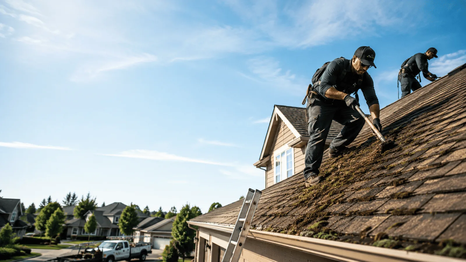 Roof Moss Removal in Lawrenceville, IL near me